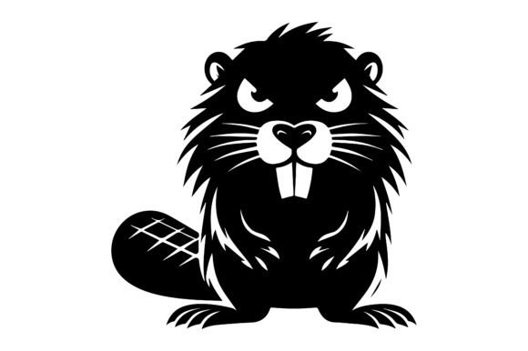 Download Angry Beaver Silhouette SVG Design - Silhouette svg Collection